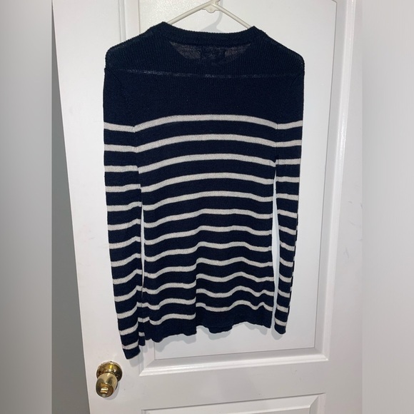 Isabel Marant Etoile Striped Navy Button Crewneck Sweater ⚓️🌊 Size 10 - Picture 12 of 15